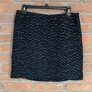 The Limited Mini Skirt Womens 8 Black White Speckled Career Party‎ Tweed Short